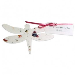 Plantable Dragonfly Favor-Plantable Dragonfly Favor, plan table, seed paper, favor favor, seed cards, bridal shower favors
