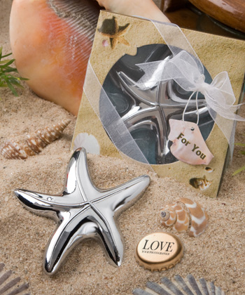 Starfish design bottle opener favors-Starfish design bottle opener beach wedding favors