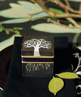 Miniature Wooden Box with Lid - exclusive "Tree Design"-Weddingstar eco friendly green wedding favor boxes, environmental friendly wedding favor ideas
