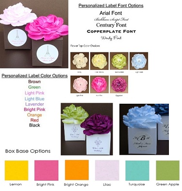 Basic Flower Top Favor Box-Basic Flower Top Favor Box,Bright Bases Flower Top Favor Box
