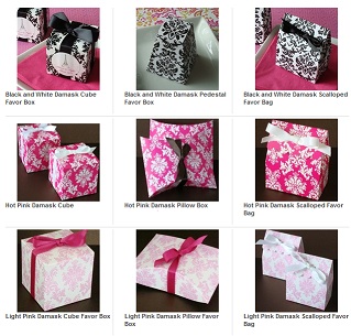Damask Favor Box-Damask Favor Box