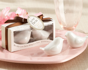 Lovebirds in the Window Ceramic Salt Pepper Shakers-Ceramic Salt Pepper Shaker favors
